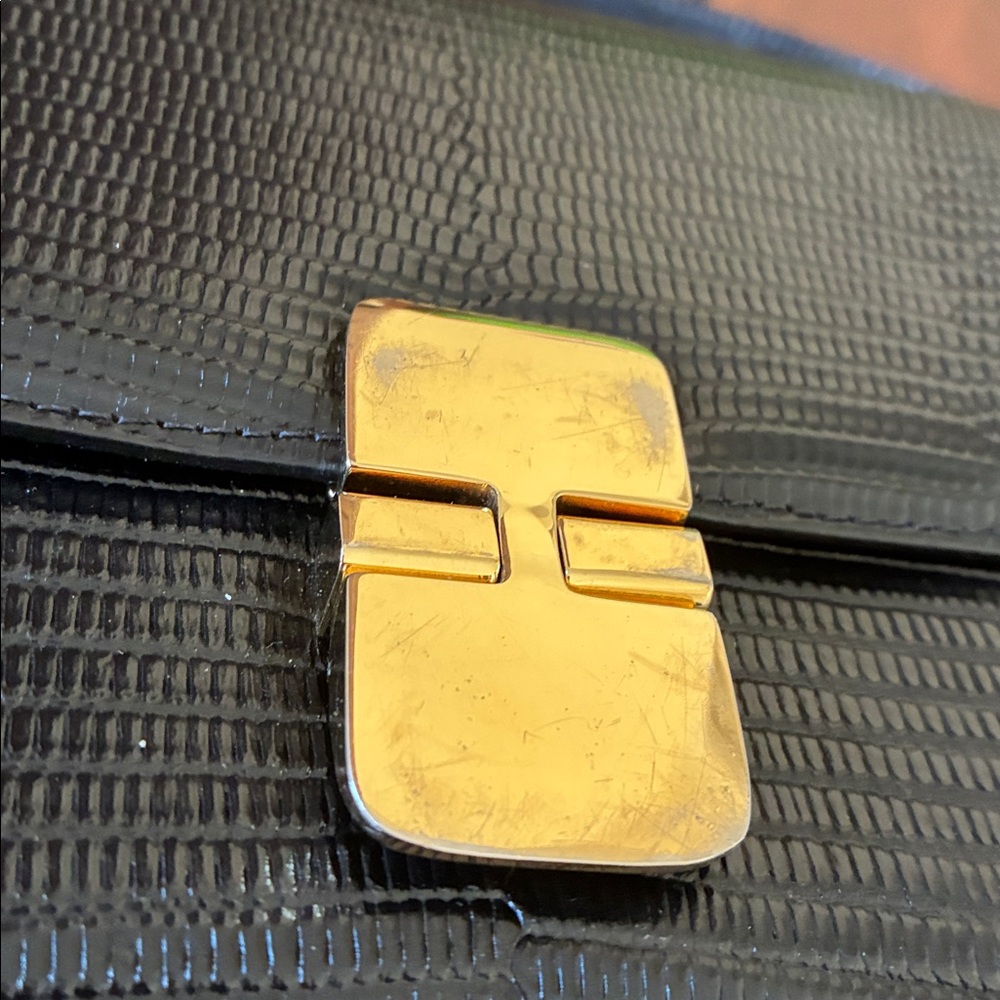 A.P.C. Black Grace Baguette Bag - Lizard Embossed - Picture 6 of 14